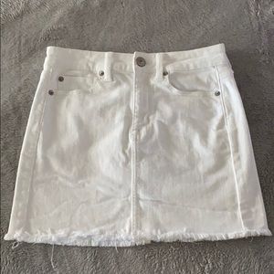 White Denim Skirt from American Eagle